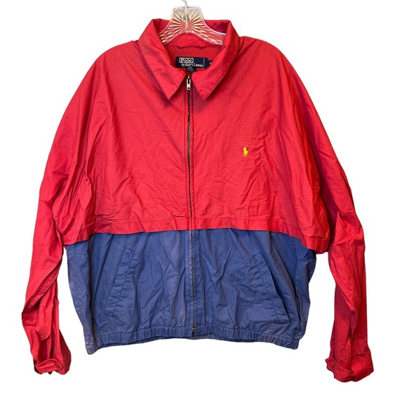 Polo Ralph Lauren Other - Polo Ralph Lauren Men's XL Vintage Windbreaker Jacket Blue & Red
